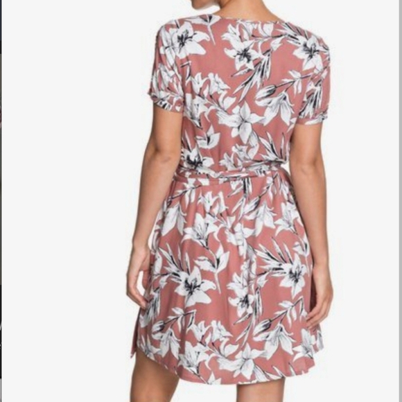 ROXY | Hawaiian Floral Wrap Mini Dress - Picture 3 of 6
